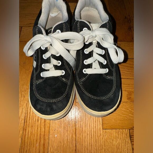 Vintage 90s Candies Platform Suede Lace Up Sneakers Black & White Size 7.5 - Picture 7 of 13